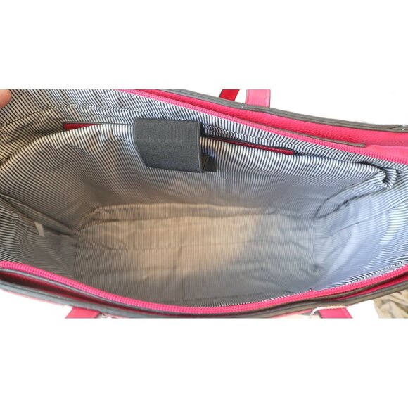 Louenhide Kentucky Laptop Tote Fushia Pink Leather New with Tags - Picture 4 of 9